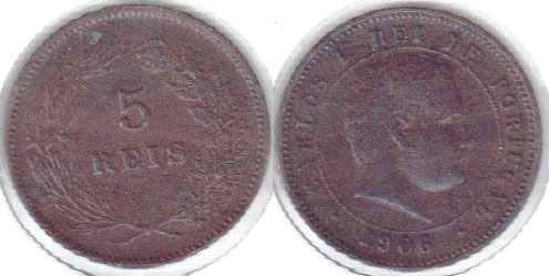 1906/0 Portugal 5 Reis A001165